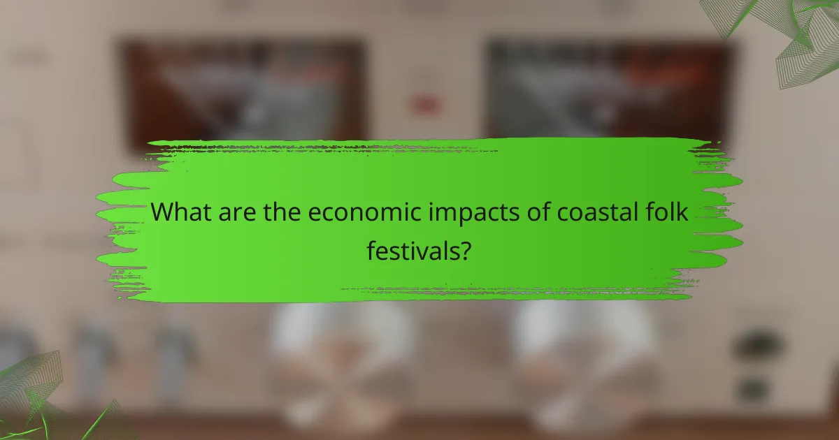 What are the economic impacts of coastal folk festivals?